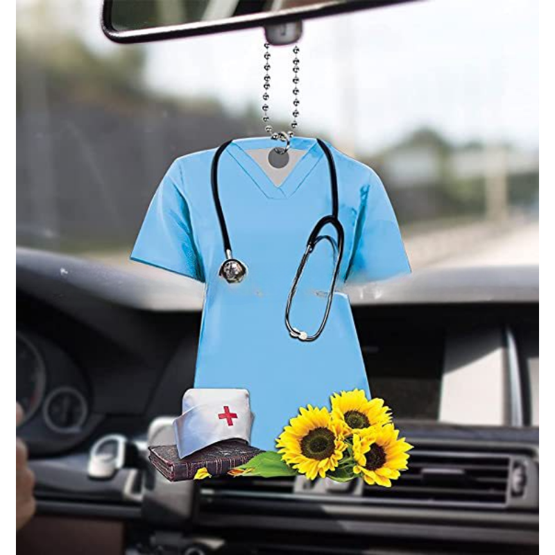 Wholesale Acrylic Nurse Uniform Car Hanging Decoration